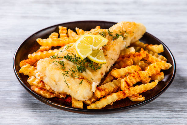 istock Fried cod fillet with french fries 1171717230