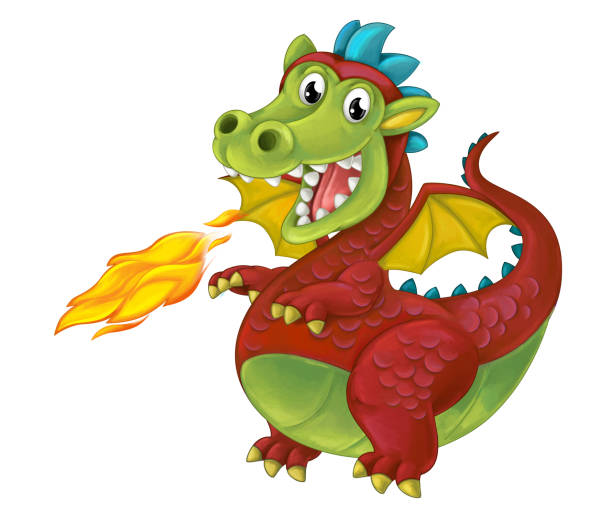 istock cartoon happy and funny dragon isolated on white background 1171718600