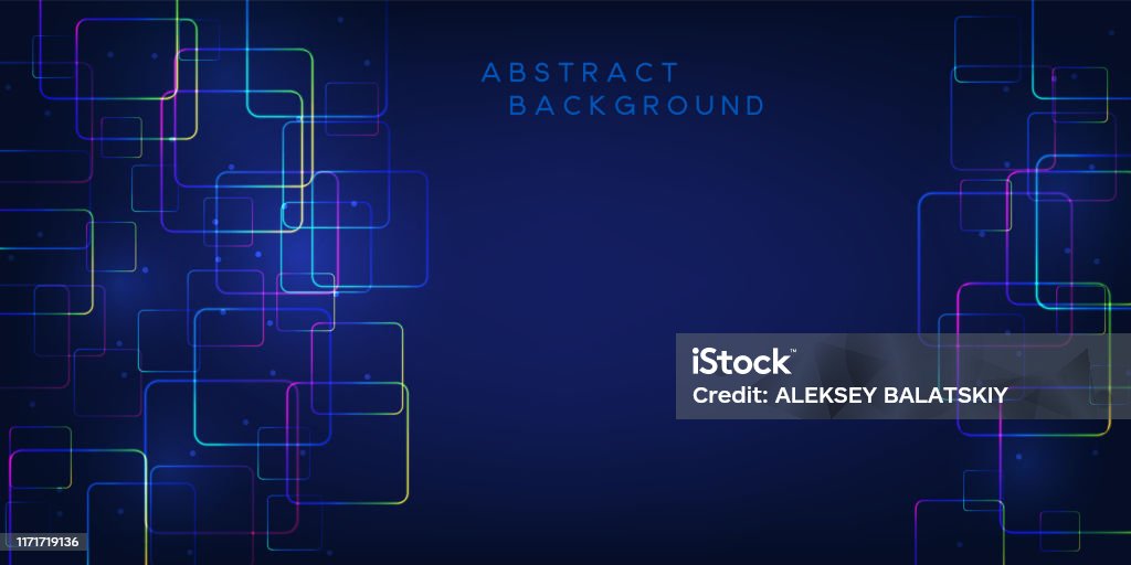 Abstract Tech Horizontal Background With Vertical Borders Colorful ...