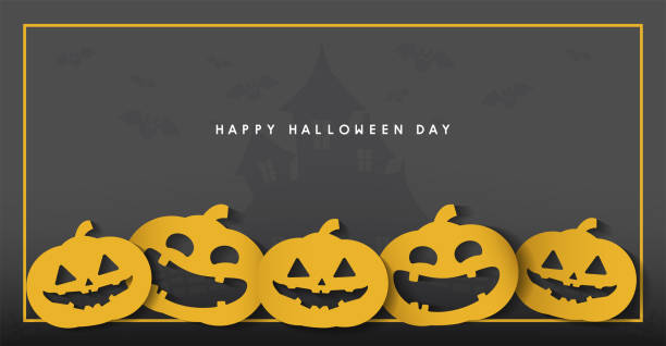Halloween Hintergrund-Banner 180x100 Cm – Mit Kürbis, Fledermäusen, Für Fotoautomaten & Partydeko