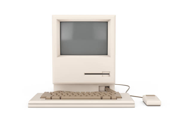istock Retro Personal Computer. The System Unit, Monitor, Keyboard and Mouse. 3d Rendering 1171720940