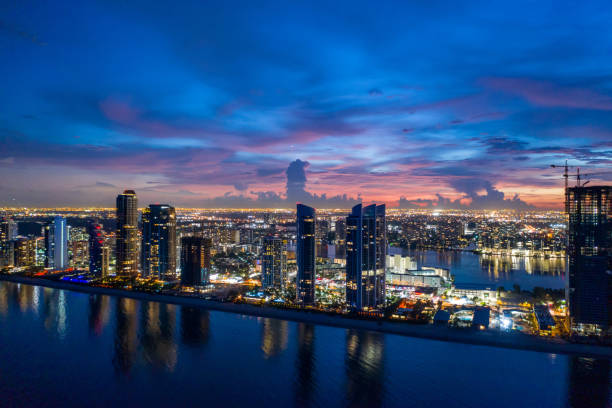 istock Sunny Isles Beach Florida USA twilight aerial panorama 1171726003