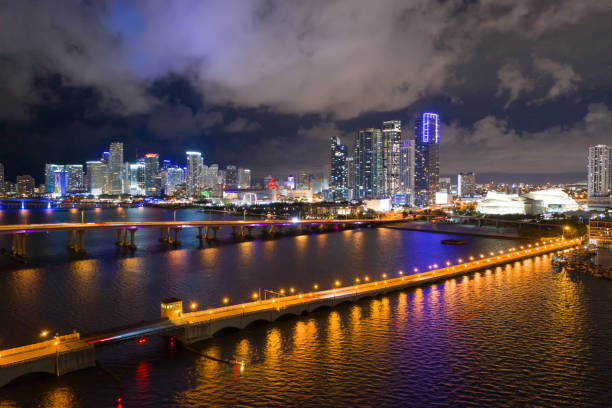 istock Night aerial photo Downtown Miami 1171726706