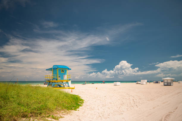istock Miami Beach lifeguard tower on the sand 1171727590