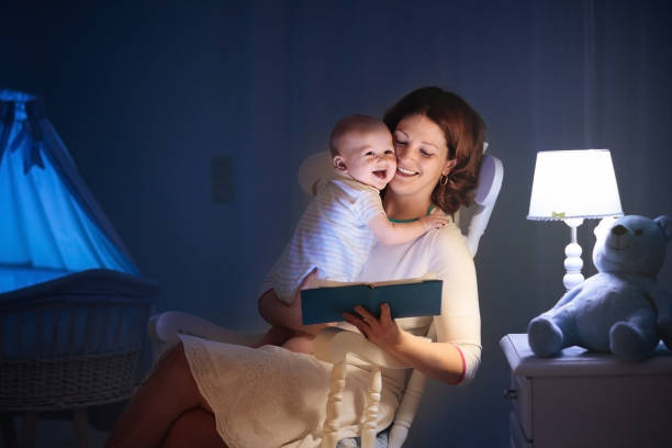 istock Mother reading a book to little baby 1171733551