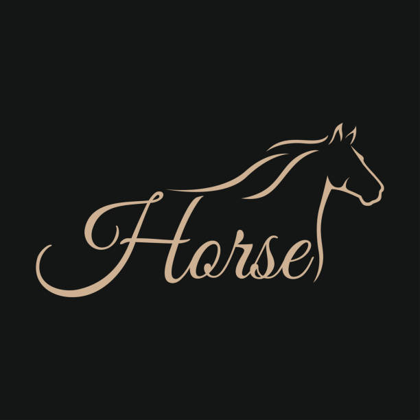 ilustraciones, imágenes clip art, dibujos animados e iconos de stock de logotipo de caballo moderno - colts