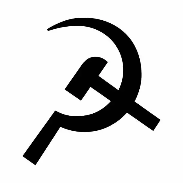 Vector illustration of Hammer and Sickle icon