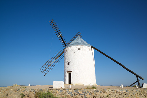 Windmill in Consuegra, Toledo Province, Castilla La Mancha, Spain.