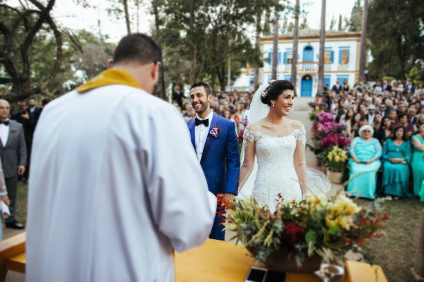 istock Bride and groom in the altar 1171734514