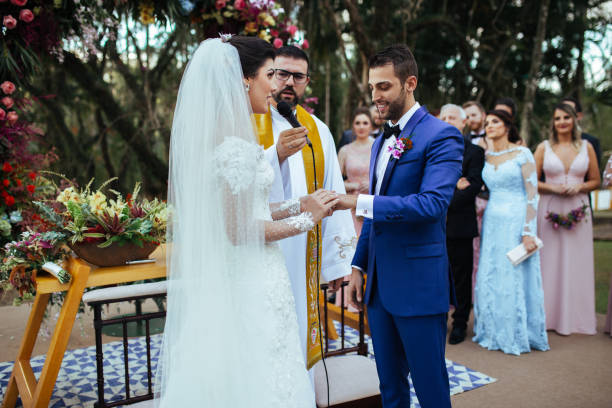 istock Bride and groom in the altar 1171734775