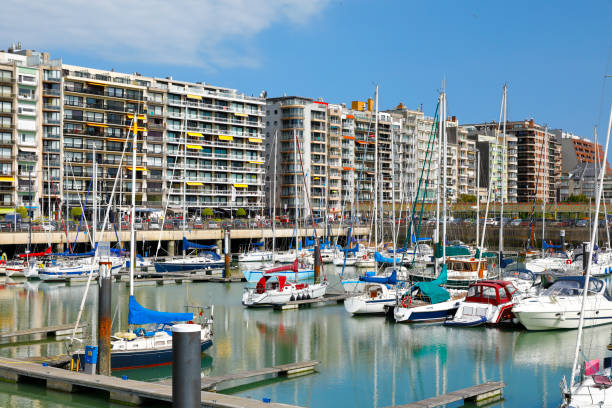 Marina with holiday flats in Blankenberge, Belgium