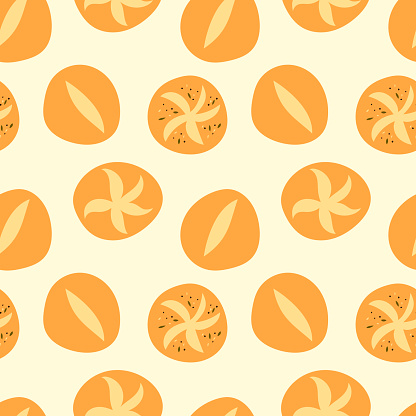 Seamless bun bread illustration pattern