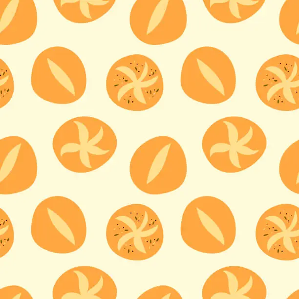 Vector illustration of Seamless bun bread illustration pattern