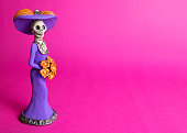 La Calavera Catrina doll for Dia de los Muertos Mexican holiday