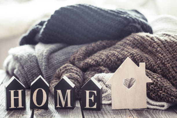 istock cozy still life with sweaters and letters home 1171746496