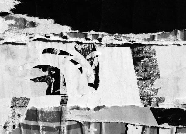 istock Blank white black old ripped torn paper crumpled creased posters grunge textures backdrop backgrounds placard stock photo 1171748123