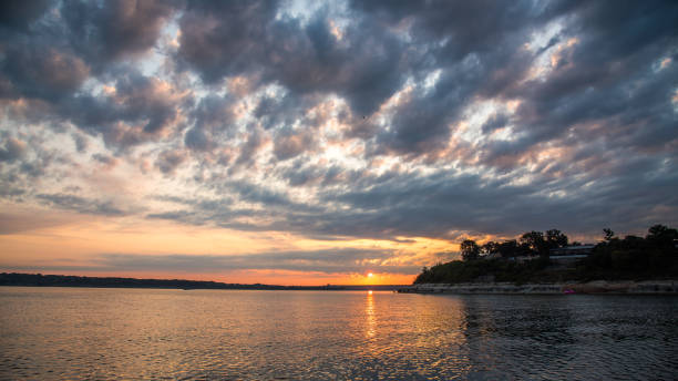 Lake Belton at sunrise in Temple Texas