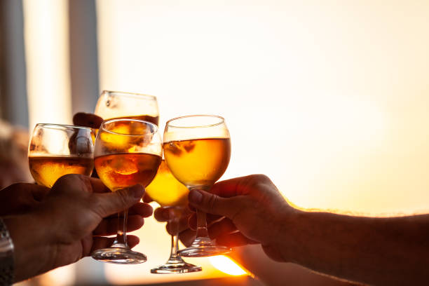 istock Friends toasting with wine at the party 1171760219