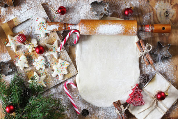 istock Cooking butter biscuits of different shapes on a wooden table 1171764862