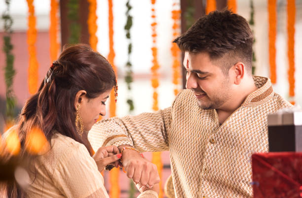 istock Brother and sister celebrating Raksha Bandhan 1171766402