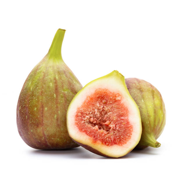 istock Fig fruits isolated on white background. Top view. Flat lay pattern 1171771519