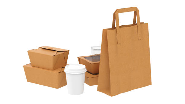 istock Packaging food box cardboard brown open and closed 1171773108