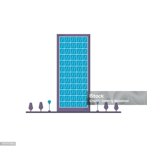 High Rise Symbol Simple Flat Simple Highrise Building Stock Illustration - Download Image Now ...