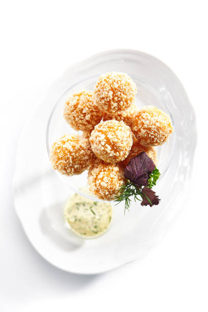 istock Breaded Cheese Balls with Mozzarella, Cottage Cheese and Tartar Sauce 1171773620