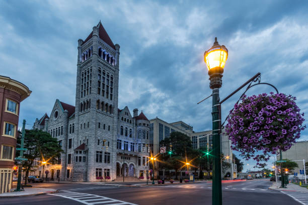 istock Syracuse City Hall at dusk 1171778597