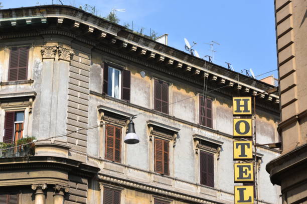 istock Hotel sign in Rome 1171780991