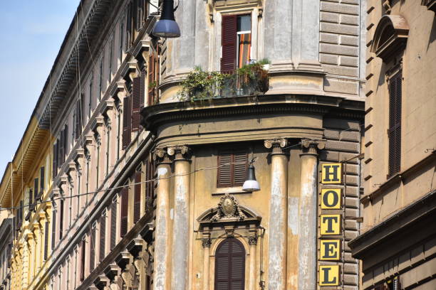 Hotel sign in Rome