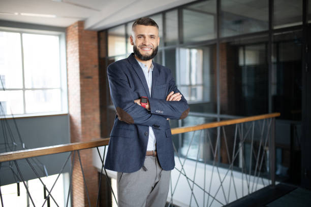 istock Businessman wearing stylish jacket feeling excited and motivated 1171781128