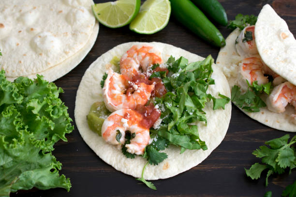 istock Margarita Shrimp Tacos with Toppings 1171782844