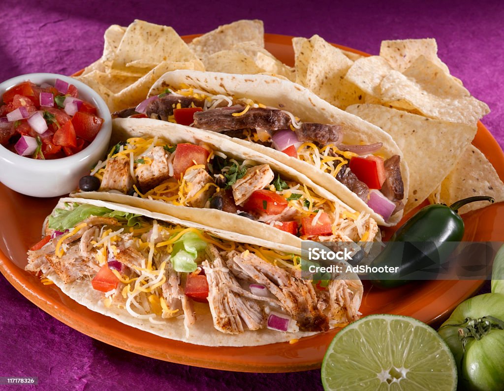 Tacos (alkoholfreie - Lizenzfrei Hühnerfleischtaco Stock-Foto