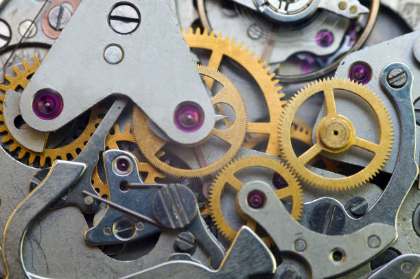 istock Clockwork, gears in an old watch. Teamwork concept, idea, technology, eternity, business. Macro 1171785118
