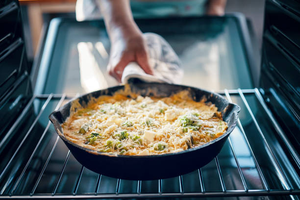 istock Preparing Frittata with Green Asparagus, Peas and Parmesan 1171786420