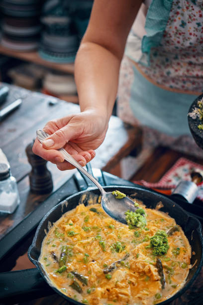 istock Preparing Frittata with Green Asparagus, Peas and Parmesan 1171786421