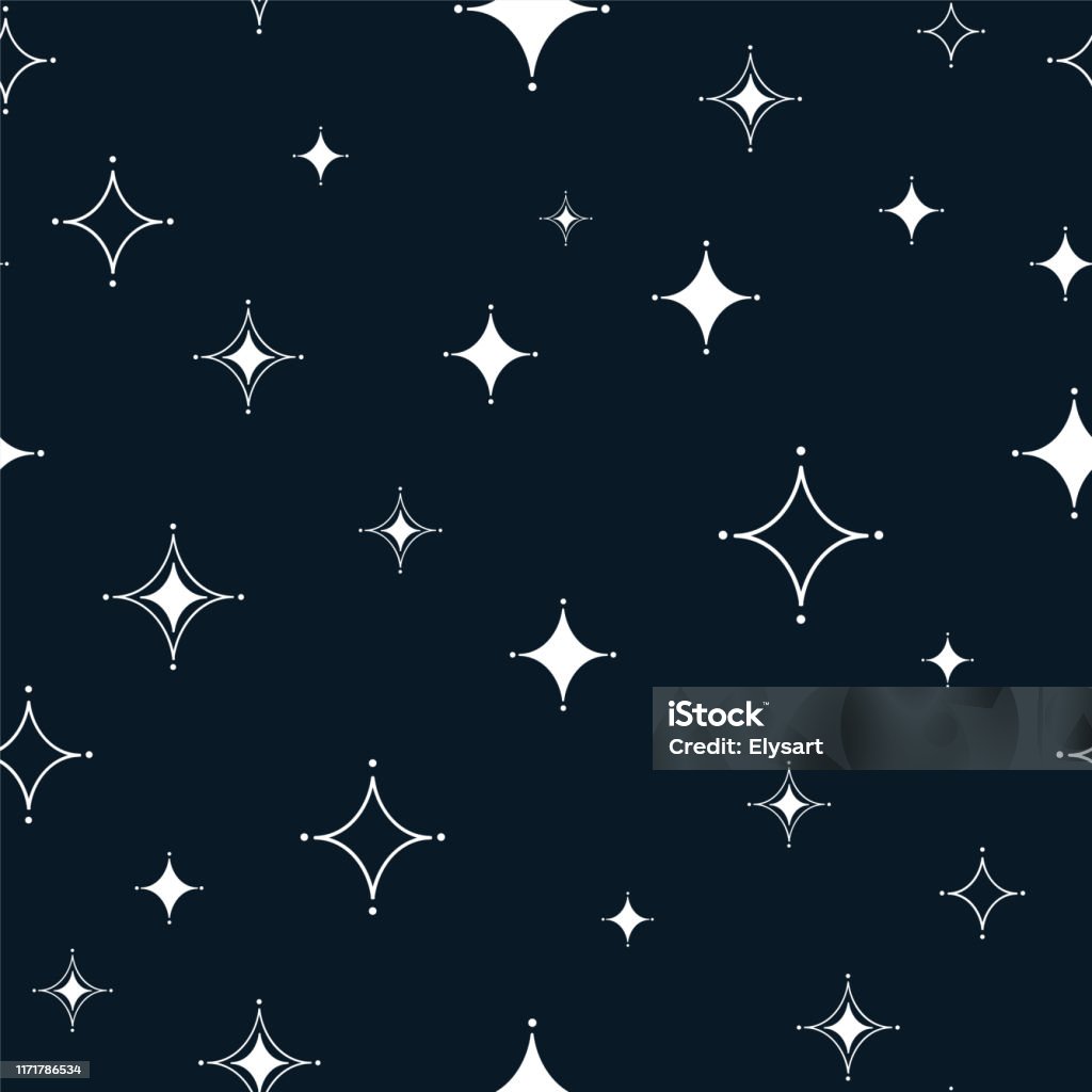Simple Vector Stars Background Cute Cartoon Stars Seamless Vector Pattern Stock Illustration ...