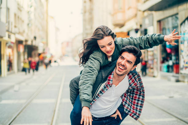 istock Affectionate young couple in the city 1171787438