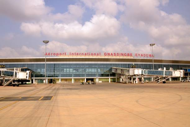 Lomé-Tokoin International Airport - the new passenger terminal, Lomé, Togo Lomé, Togo: airport terminal - Lomé–Tokoin International Airport - Gnassingbé Eyadéma International Airport (IATA: LFWICAO: DXXX) london fashion week stock pictures, royalty-free photos & images