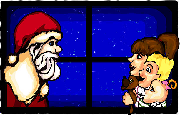 Cześć Santa! – artystyczna grafika wektorowa