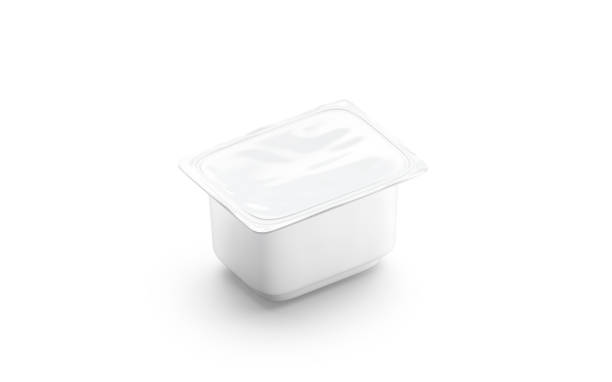 istock Blank white big yougurt box mockup isolated, side view 1171793379
