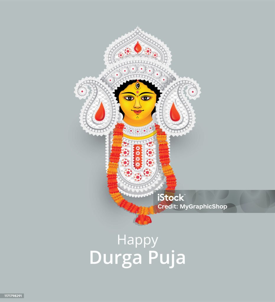 Durga Face Vector Illustration Stock Illustration - Download Image Now -  Durga, Dussehra, India - iStock