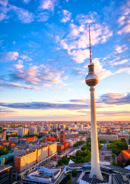 istock The Fernsehturm and Berlin, Germany at sunset 1171799161