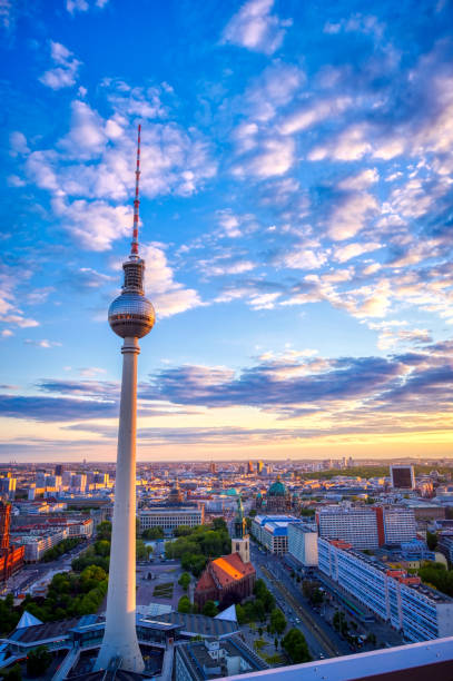 istock The Fernsehturm and Berlin, Germany at sunset 1171799180