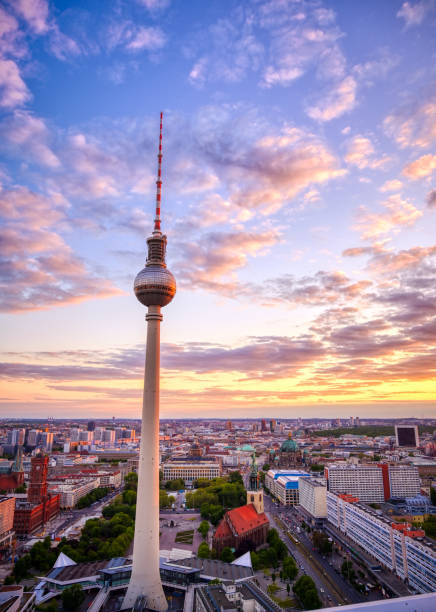 istock The Fernsehturm and Berlin, Germany at sunset 1171799218