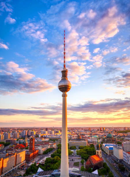 istock The Fernsehturm and Berlin, Germany at sunset 1171799271