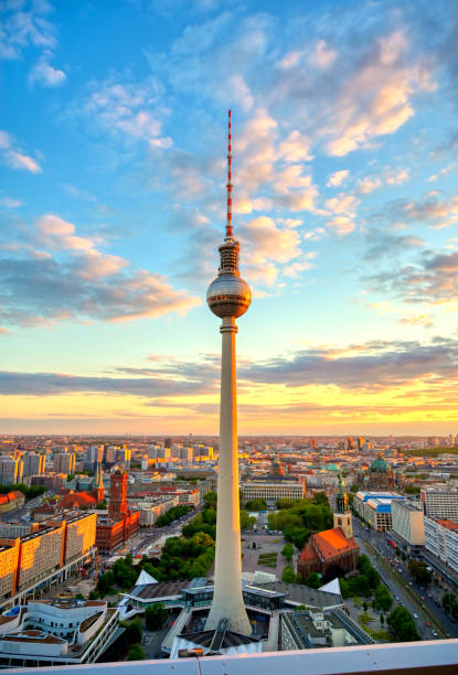 istock The Fernsehturm and Berlin, Germany at sunset 1171799292