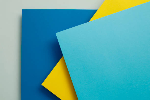 istock Abstract geometricpaper background in soft pastel blue colors 1171803117