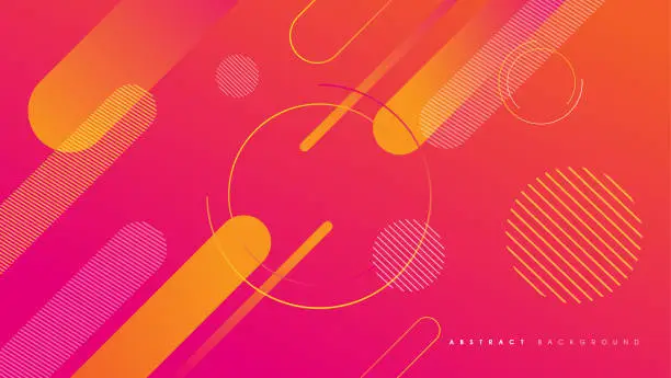 Vector illustration of Abstract Gradient Geometric Shape Background